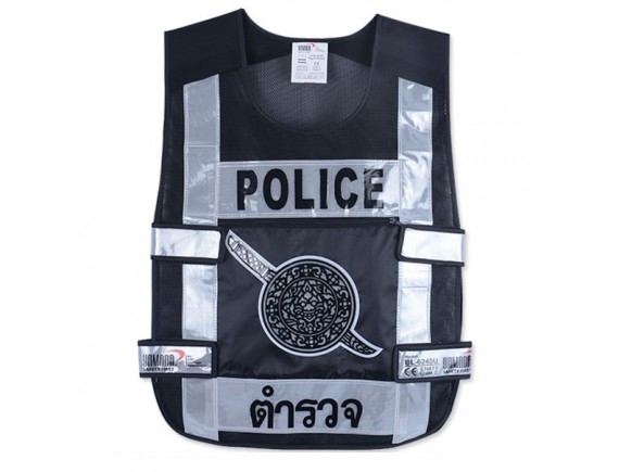 เสื้อจราจรตำรวจ รุ่น BL-6245U สีดำ YAMADA